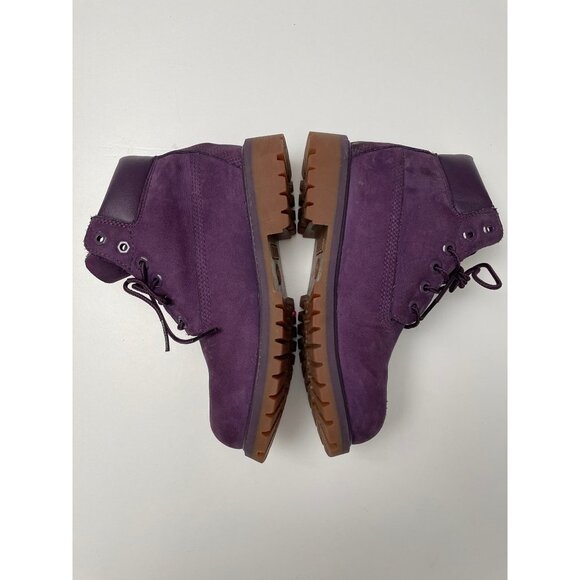 Purple Timberland Boots Waterproof Girl’s  Size 1.5 - Picture 2 of 7